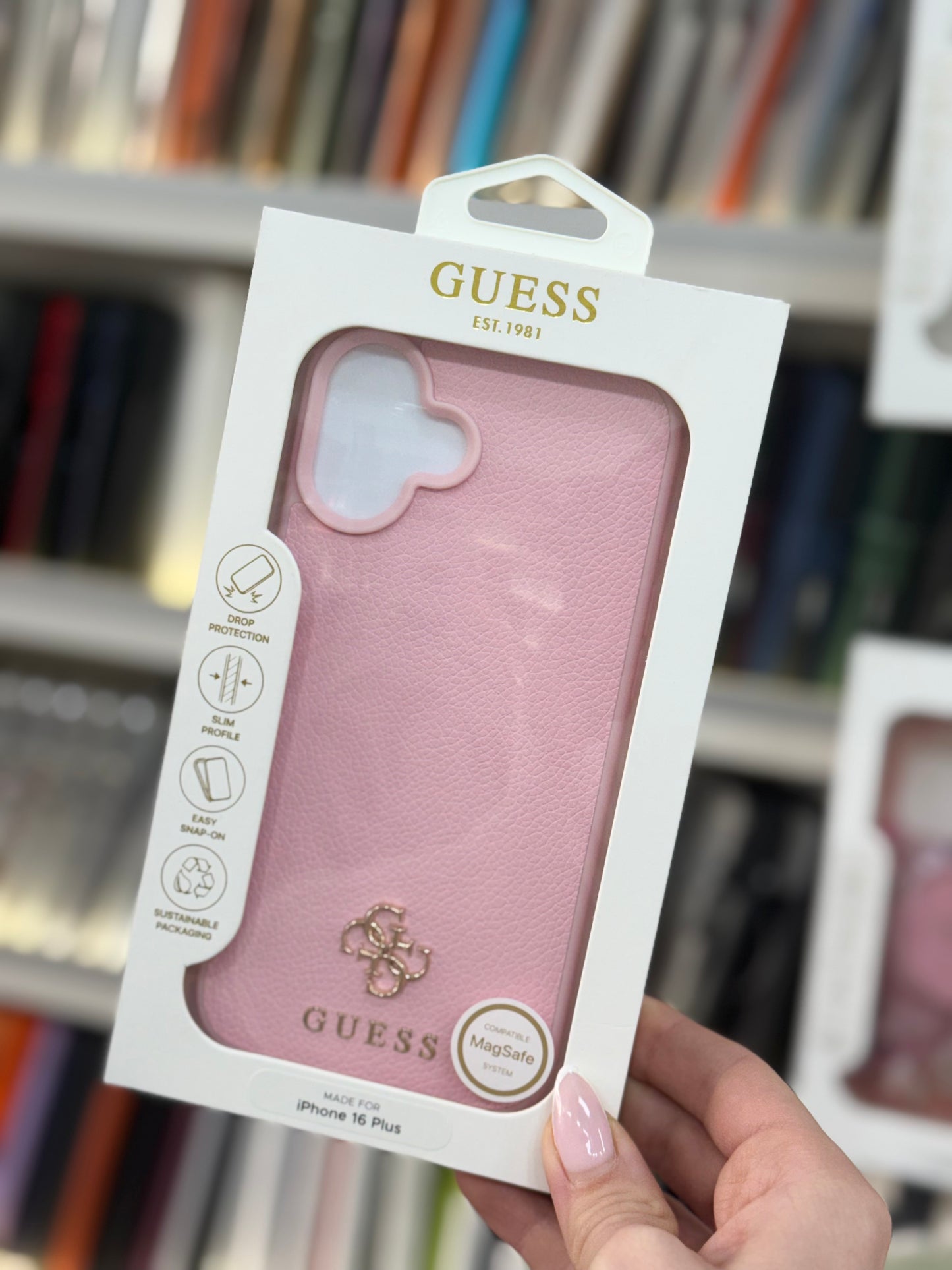 Guess Pink 4G Logo Кейс