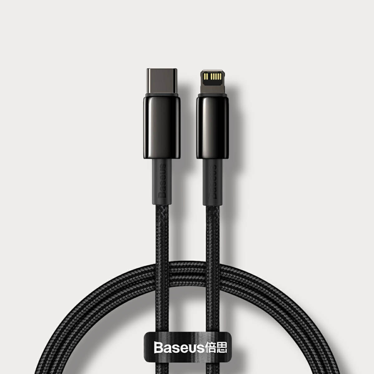 BASEUS Кабел Type-C - Lightning, 1м, 20W, Tungsten Gold