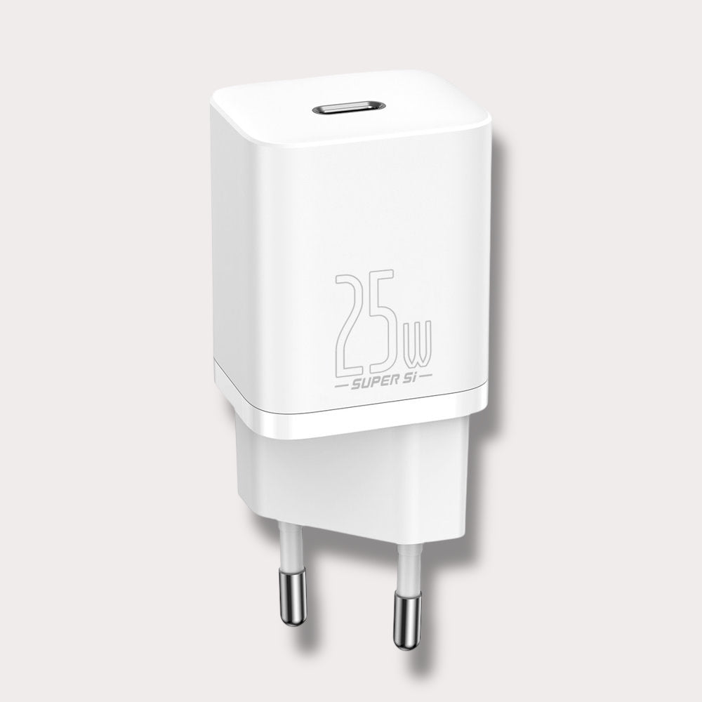 Адаптер BASEUS 220V 25W, USB-C, Super Si