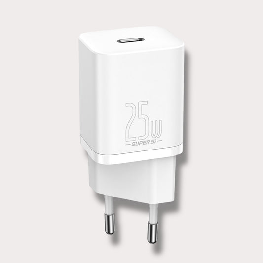 Адаптер BASEUS 220V 25W, USB-C, Super Si