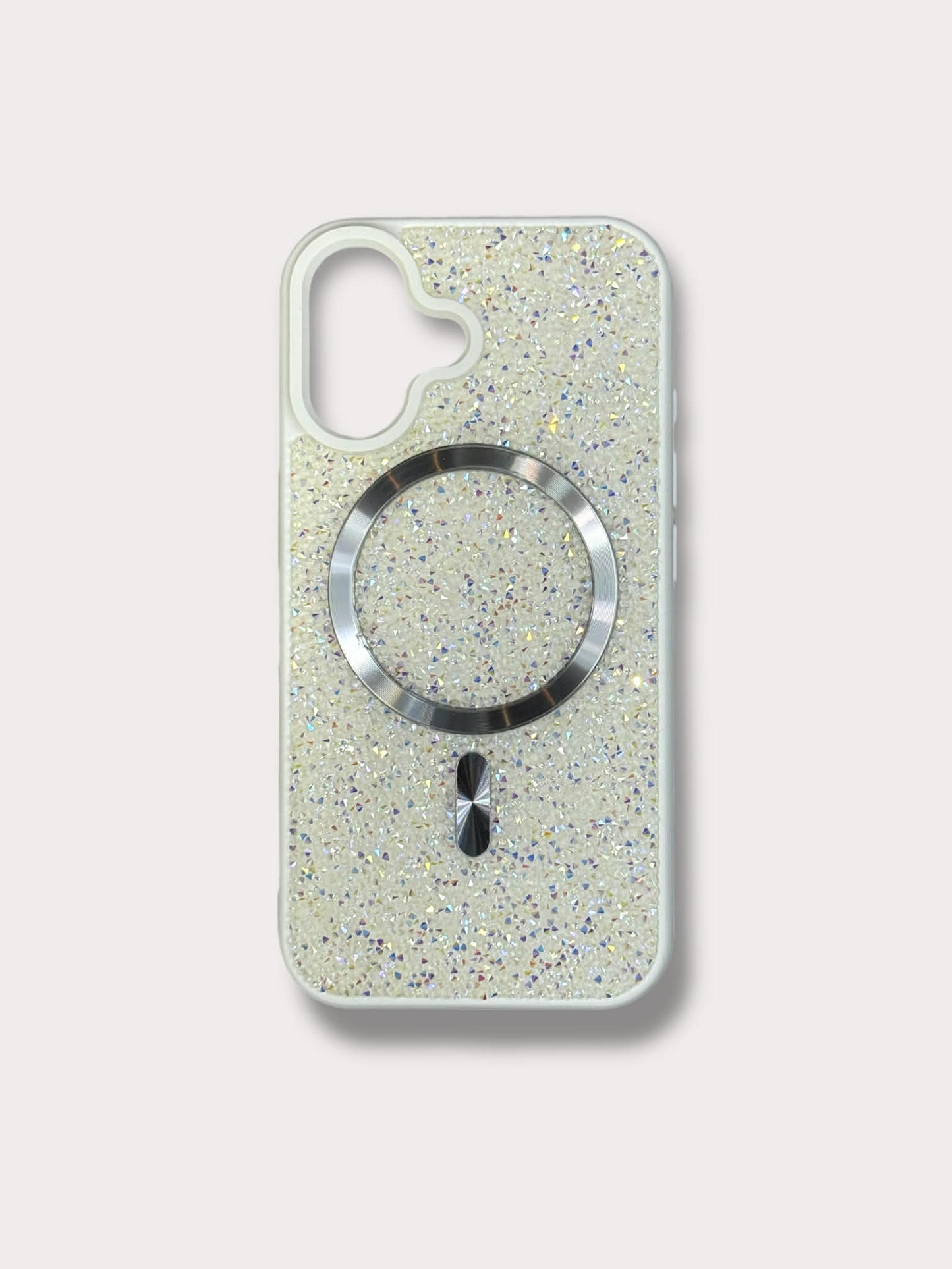 White Glitter MagSafe Кейс