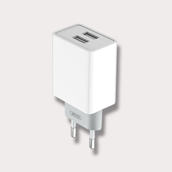 Зарядно за телефон XO 12W Power Adapter 2xUSB-A към кабел Lightning