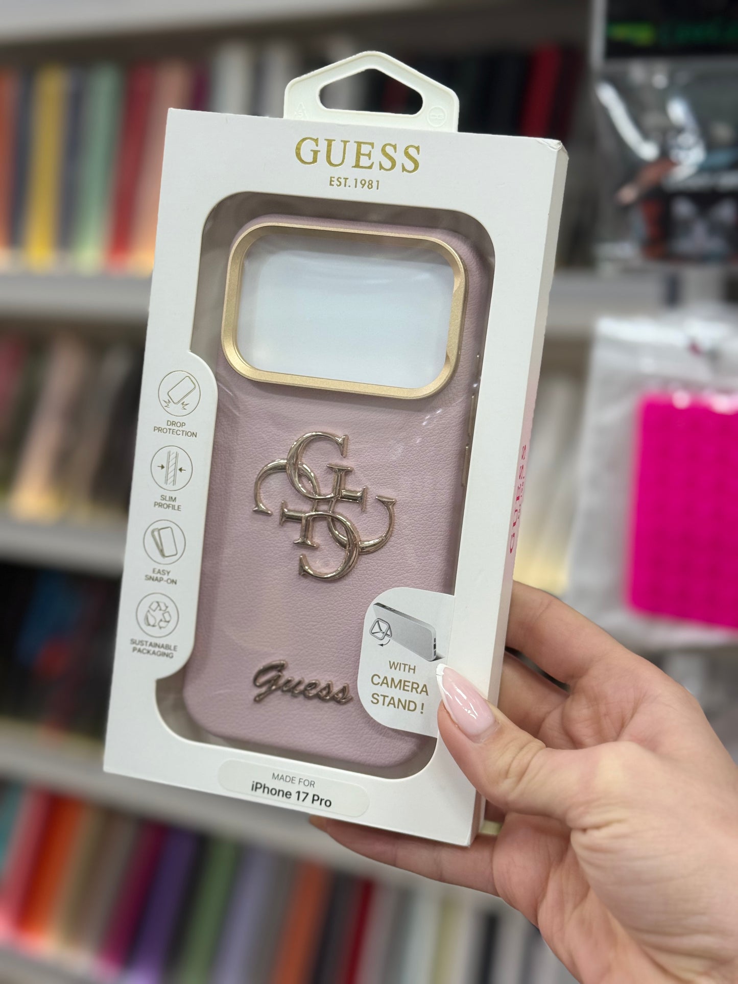 Guess Pink 4G Logo Кейс