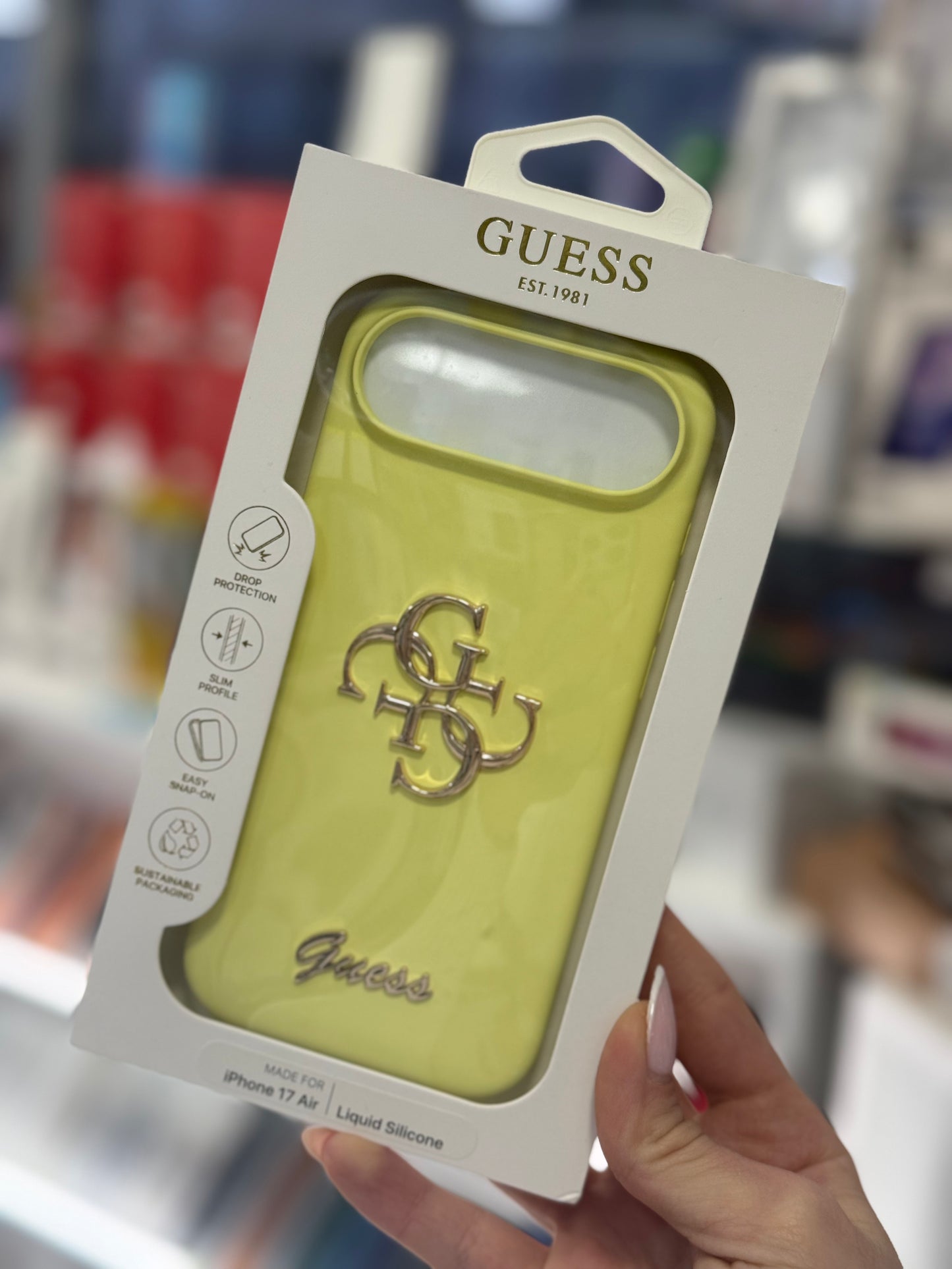 Guess Yellow 4G logo Кейс