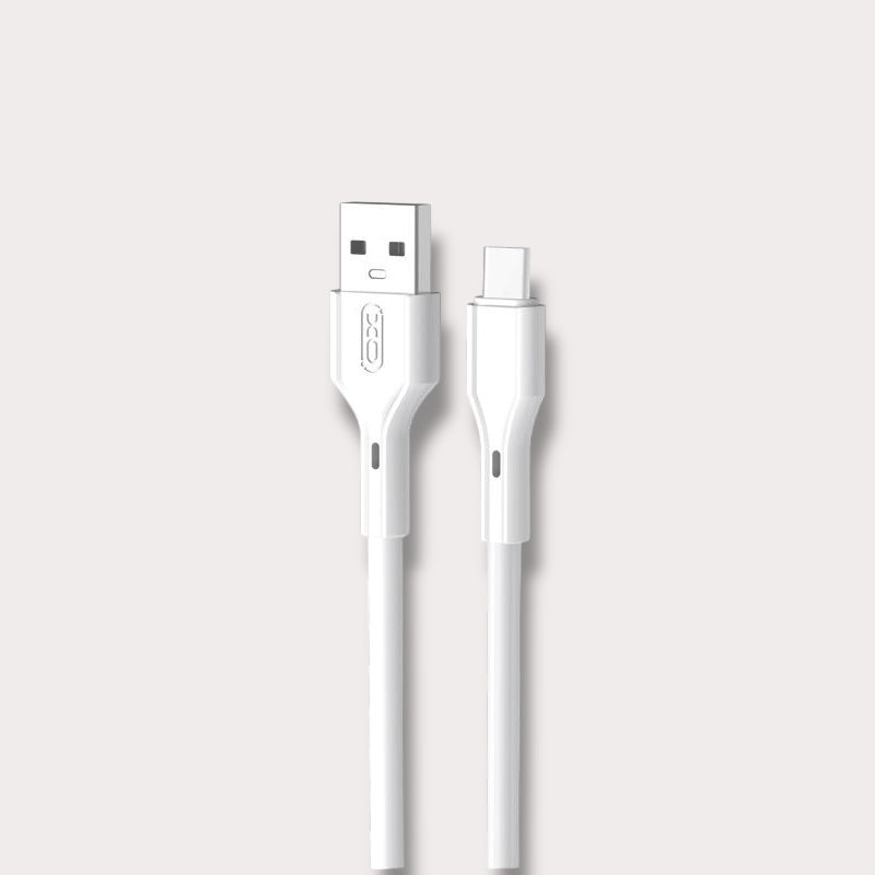 Кабел XO USB-A - Type-C, 1м, 3A, Бял
