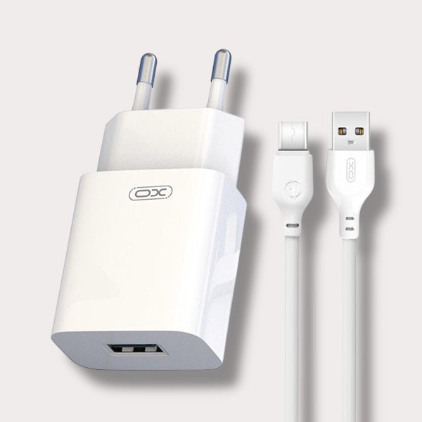 Зарядно за телефон XO 12W Power Adapter USB-A към кабел Type-C