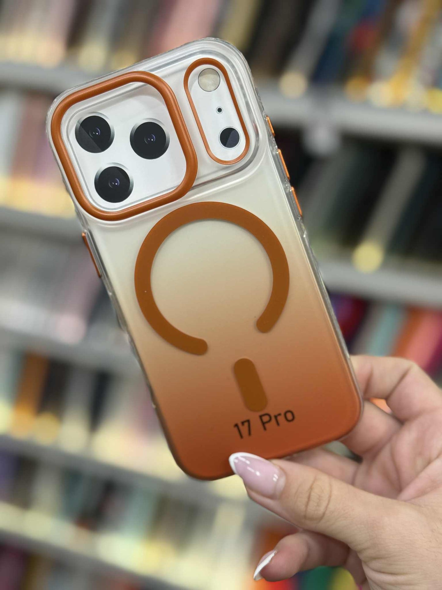 Clear Orange MagSafe Кейс