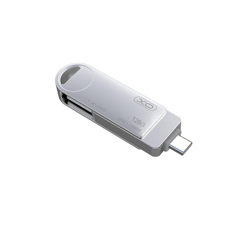 Флашка XO DK03 128GB, USB 3.0 +Type-c, Rotating