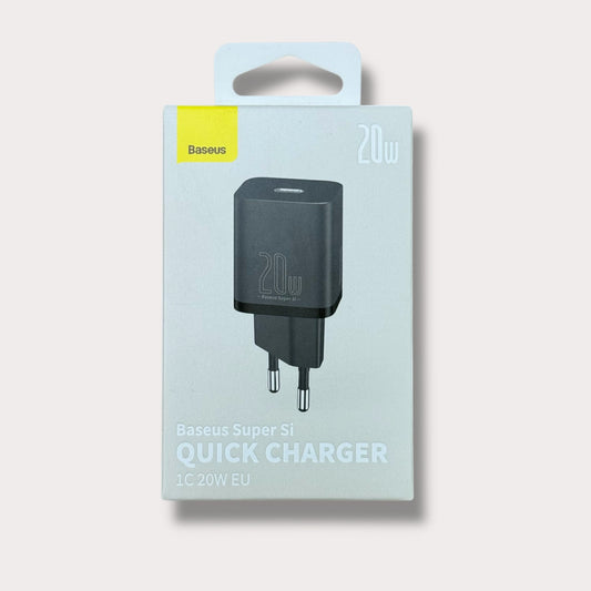 Адаптер BASEUS 220V 20W, Type-C, Super Si - Черен