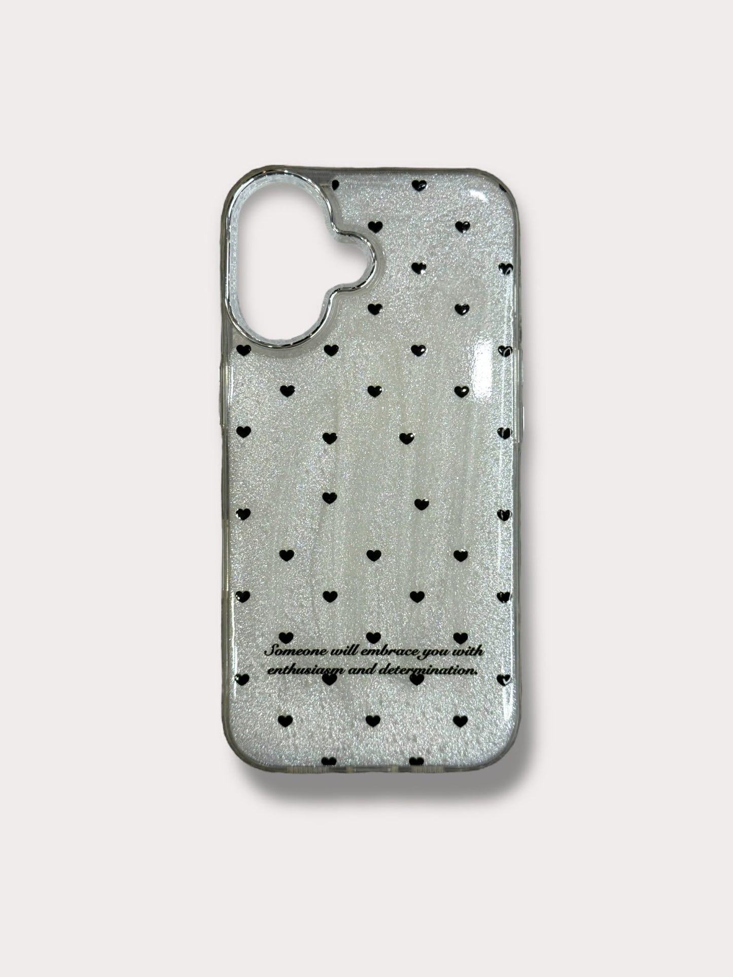 White Glitter Love Кейс
