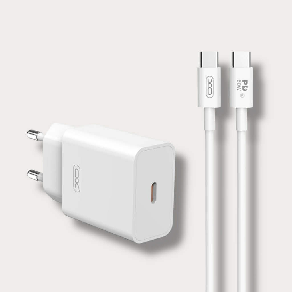 Зарядно за телефон XO 20W Power Adapter Type-C към кабел Type-C