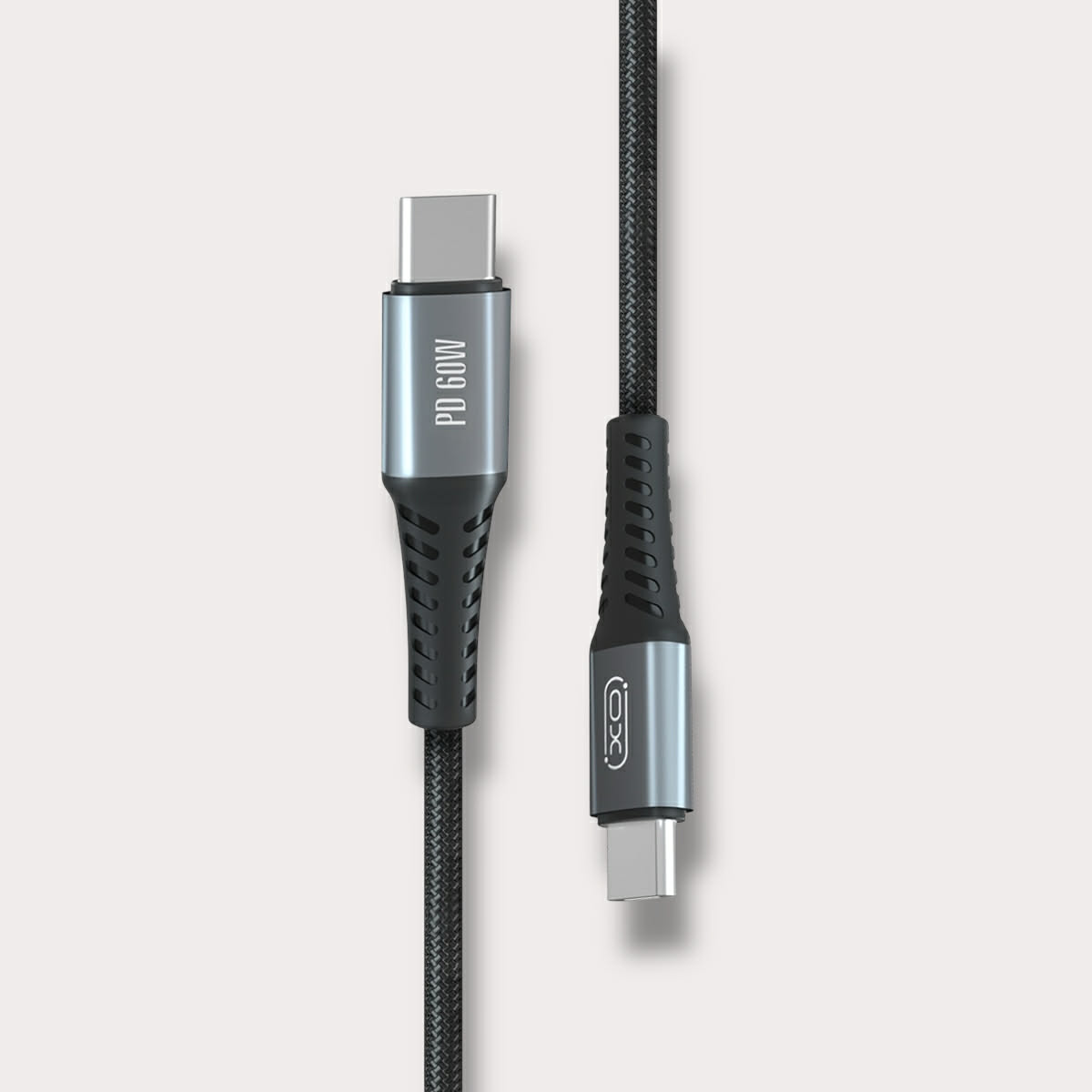 Кабел XO Кабел Type-C - Type-C, 1м, 60W, 3A - Черен