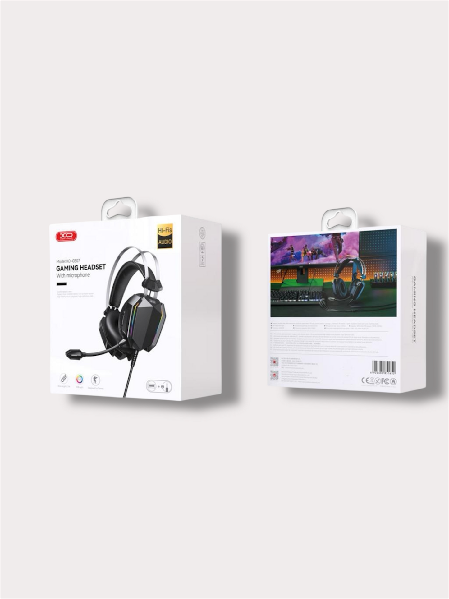 XO Геймърски слушалки 3.5mm + USB-A, GE-07 с микрофон /черни/