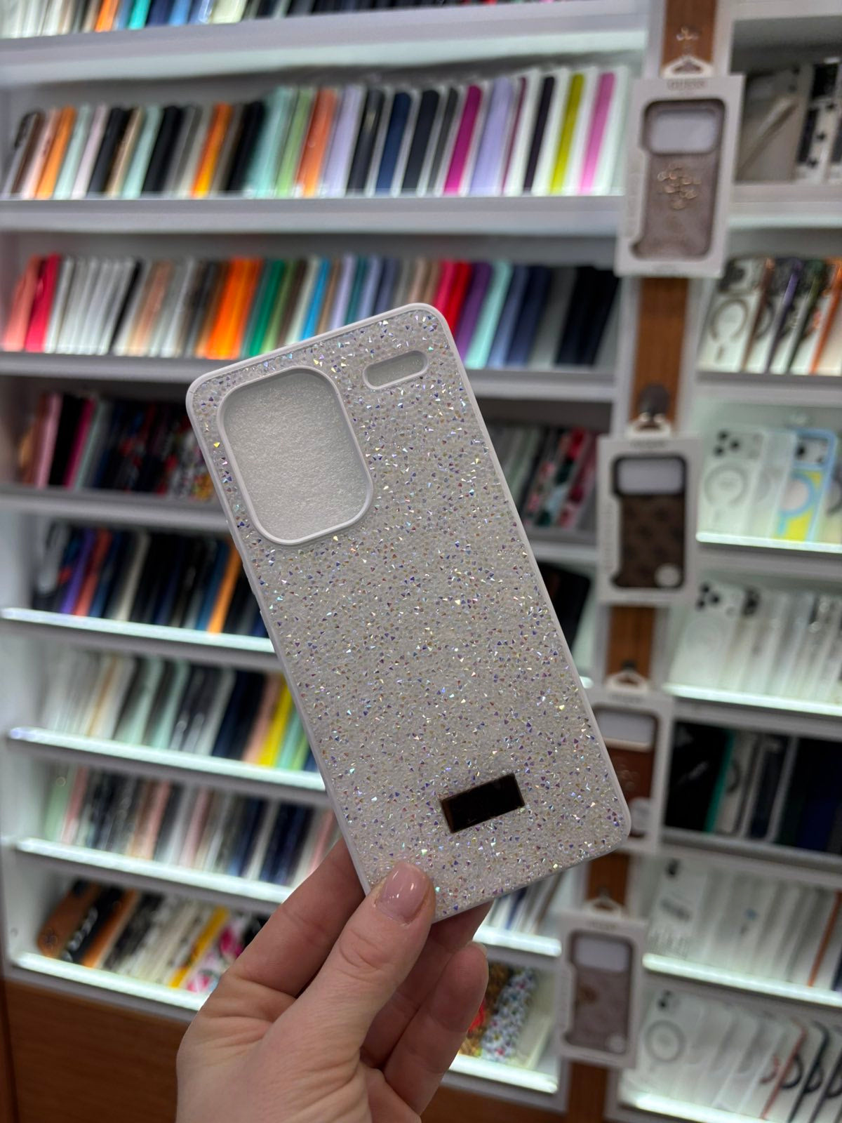 White Glitter Кейс