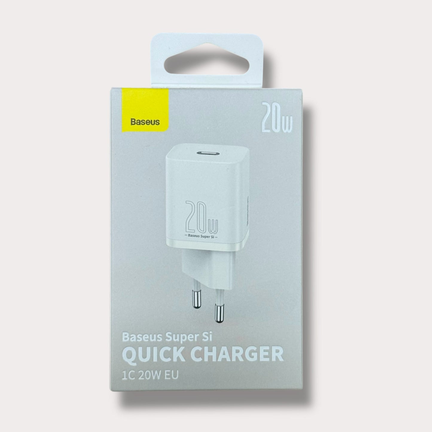 Адаптер BASEUS 220V 20W, Type-C, Super Si - Бял