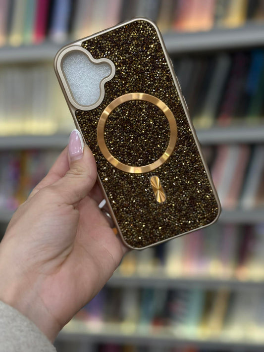 Bronze Glitter MagSafe Кейс