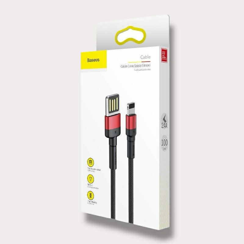 BASEUS Кабел USB-A - Lightning, 1м, 2.4A, CAFULE