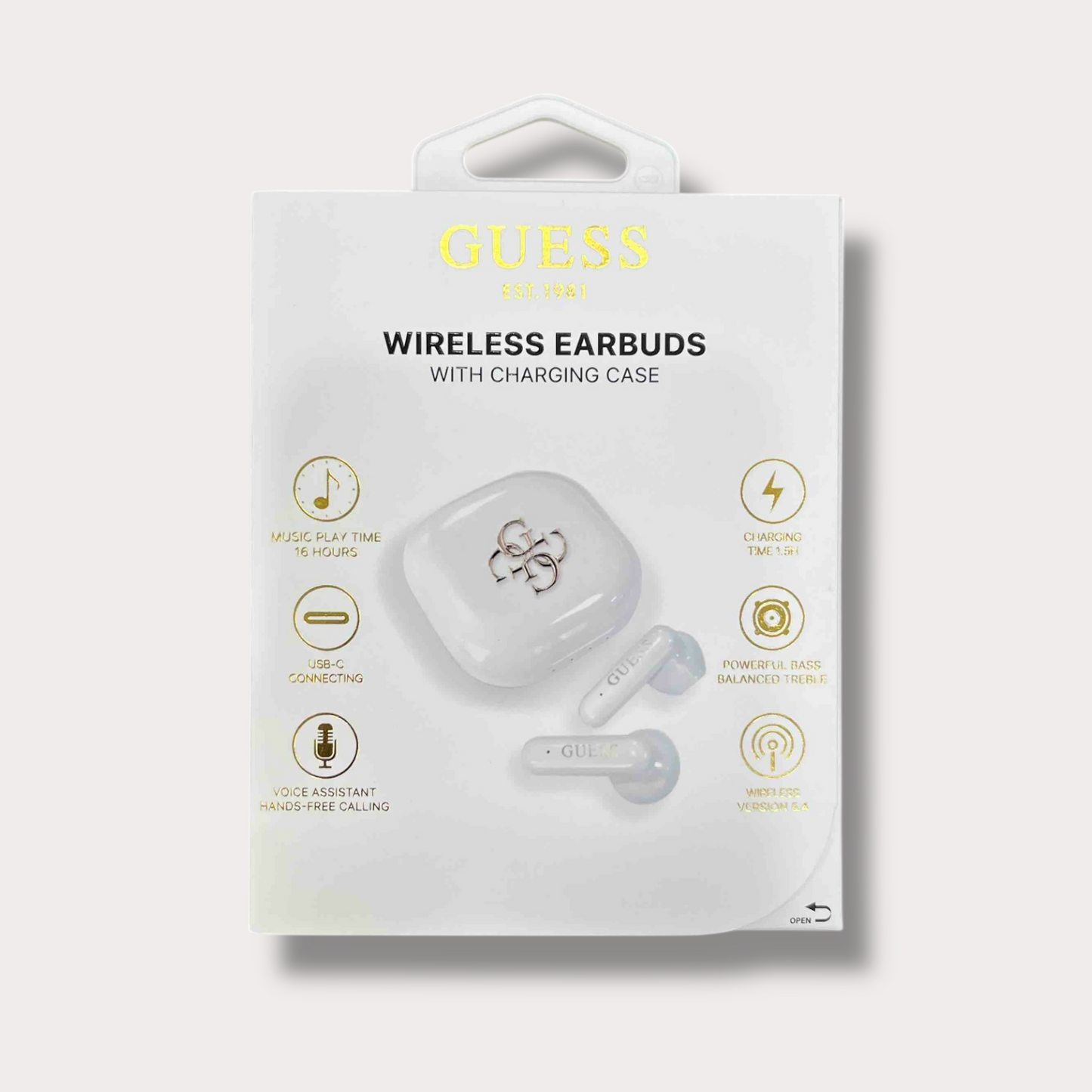 Guess True Wireless Bluetooth слушалки White