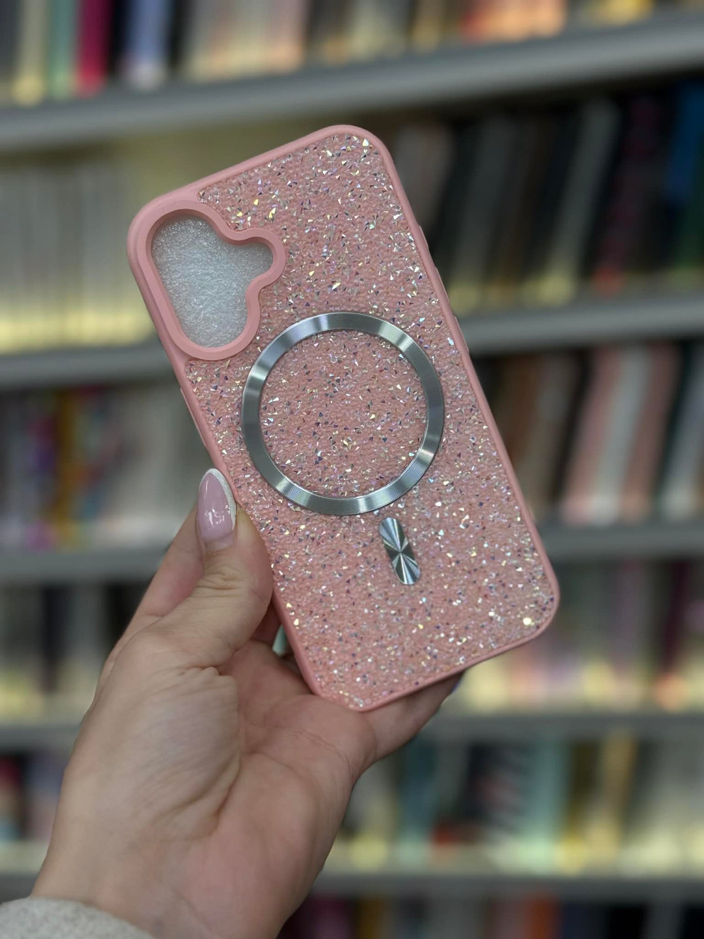 Pink Glitter MagSafe Кейс