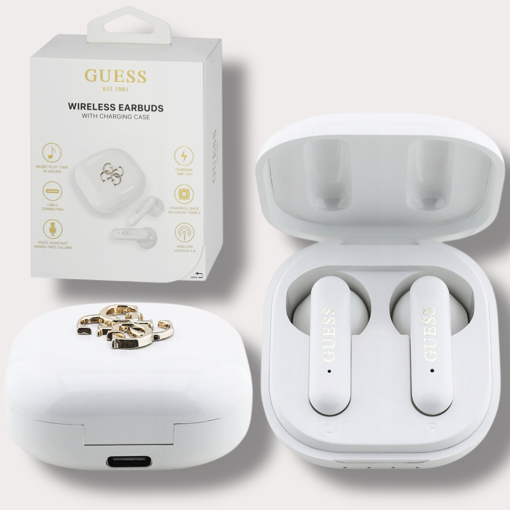 Guess True Wireless Bluetooth слушалки White