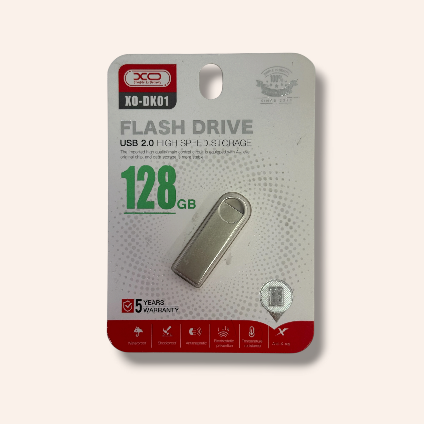 Флашка XO DK01 128GB, USB 2.0