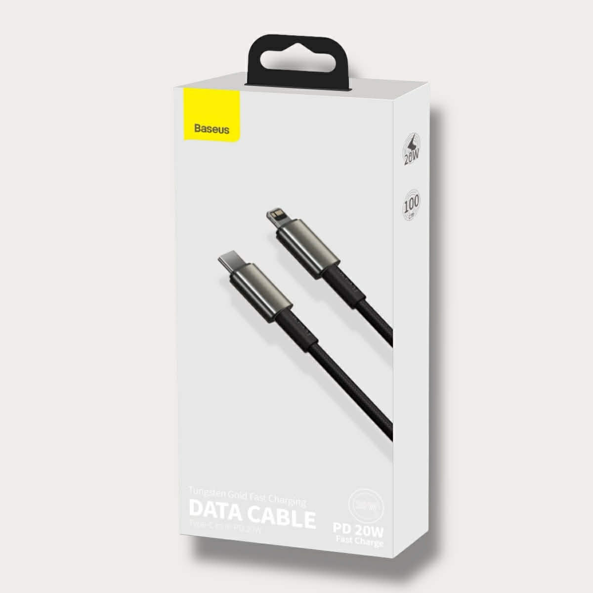 BASEUS Кабел Type-C - Lightning, 1м, 20W, Tungsten Gold