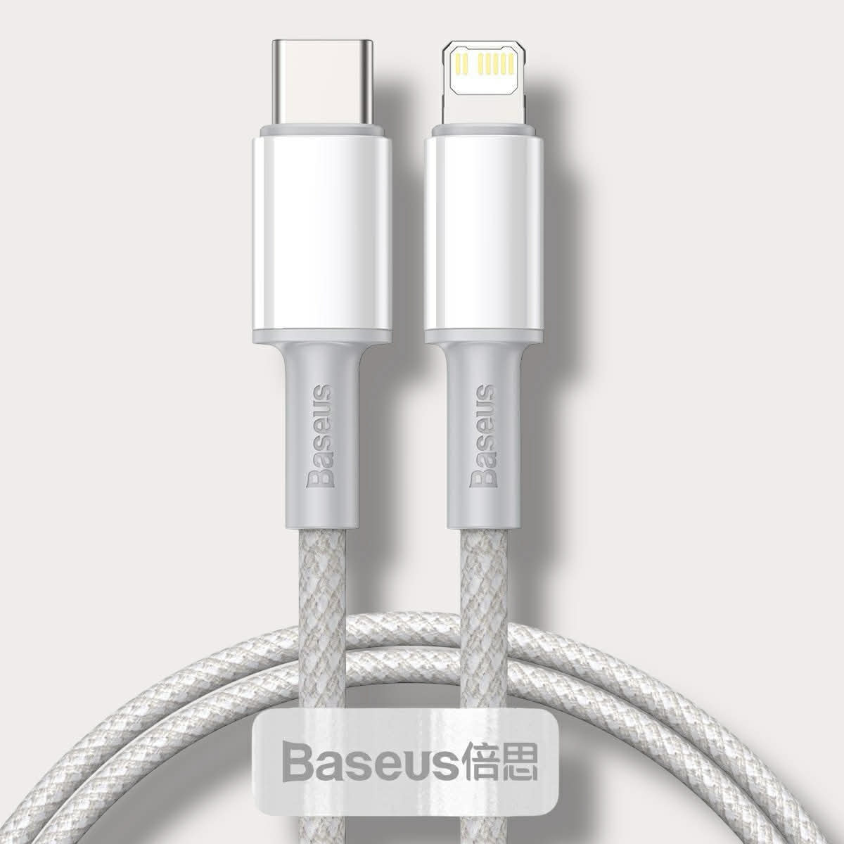 BASEUS Кабел Type-C - Lightning, 1м, 20W, High Density Braided