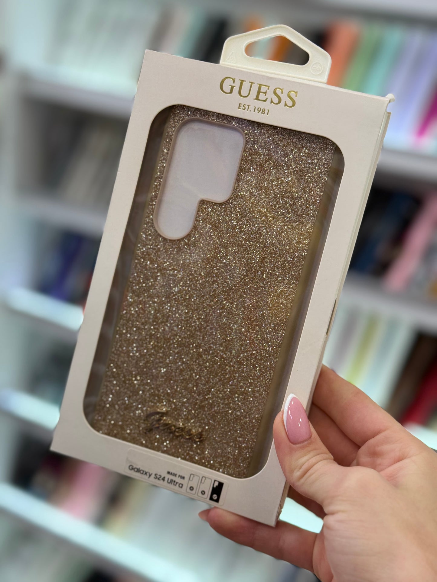 Guess Gold Logo Кейс - S24 Ultra