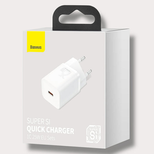 Адаптер BASEUS 220V 25W, USB-C, Super Si