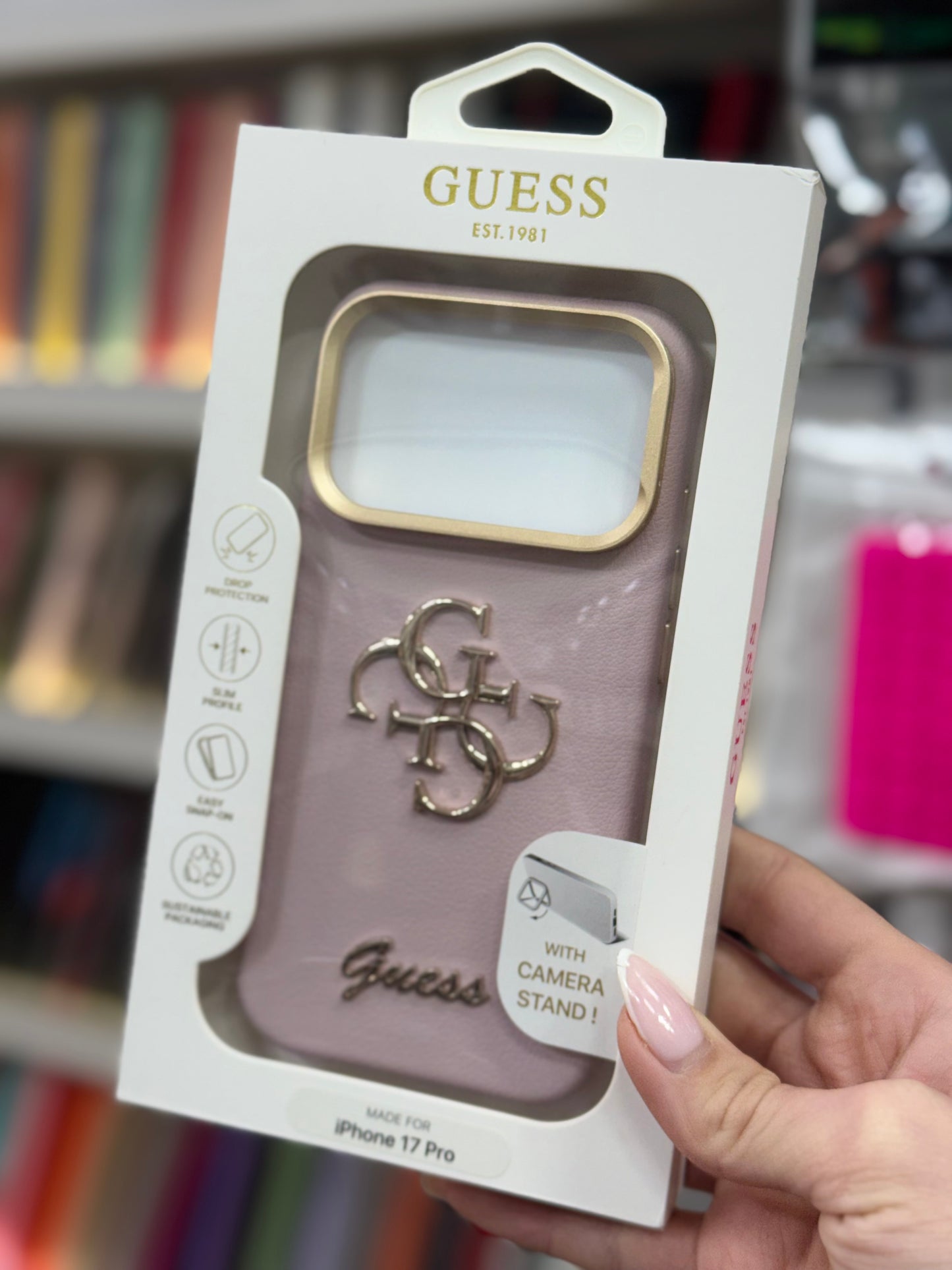 Guess Pink 4G Logo Кейс