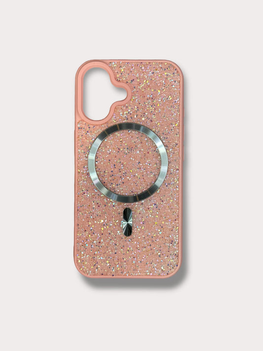 Pink Glitter MagSafe Кейс