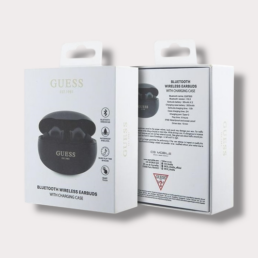 Безжични слушалки Guess, True Wireless, Classic EST BT5.3 Black