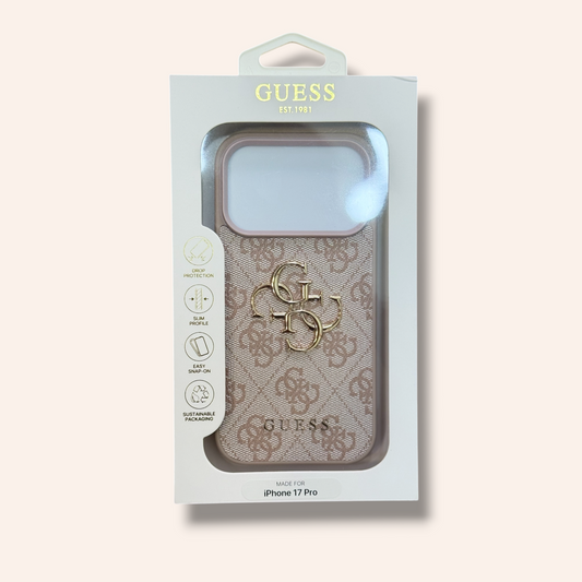 Guess Pink 4G logo Кейс iPhone 17Pro