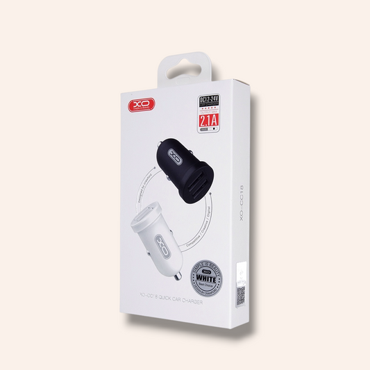 XO 12V 10.5W, 2xUSB-A, бяло