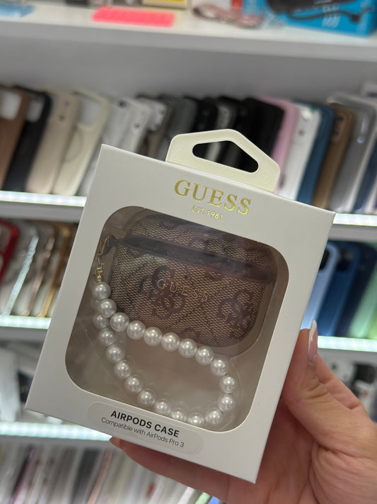 Калъф Guess 4G Charms Silicone за AirPods Pro 3, черен