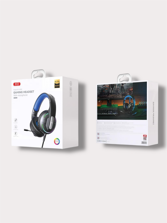 XO Геймърски слушалки 3.5 mm + USB-A, GE-09 с микрофон /черни/
