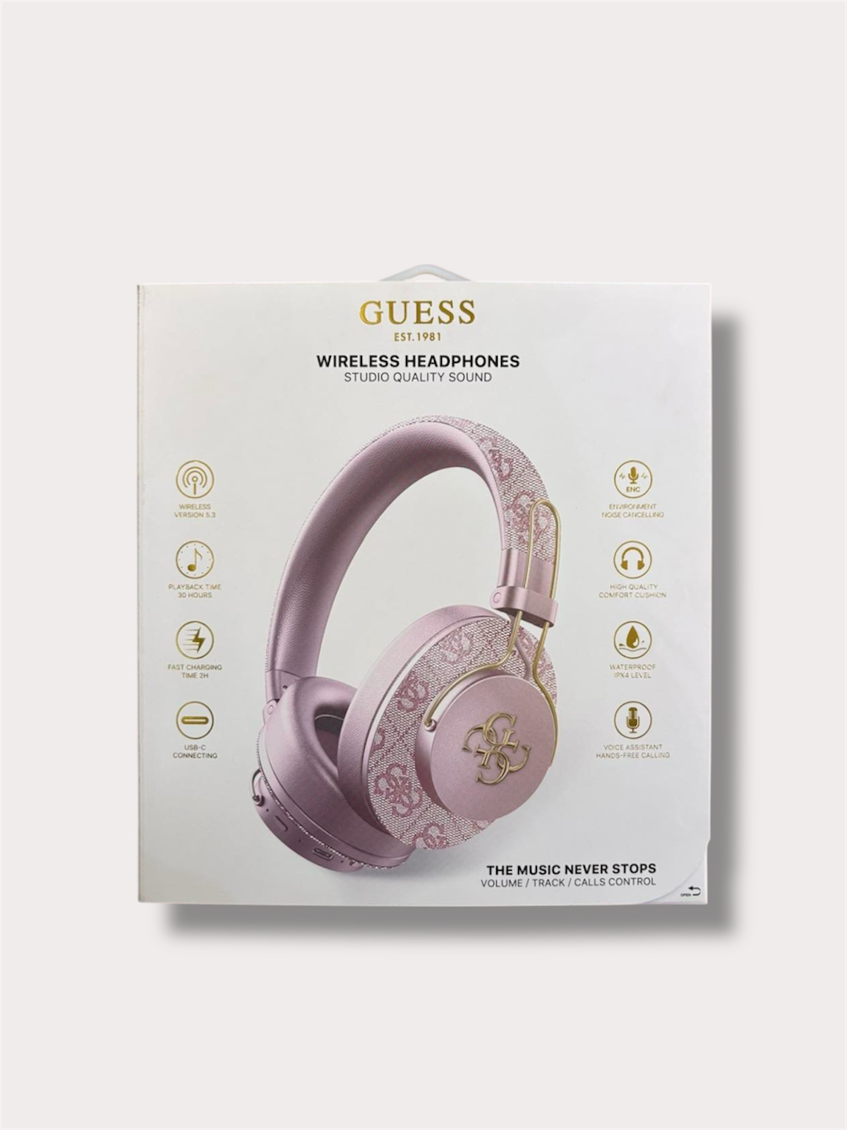 GUESS bluetooth слушалки с метално лого