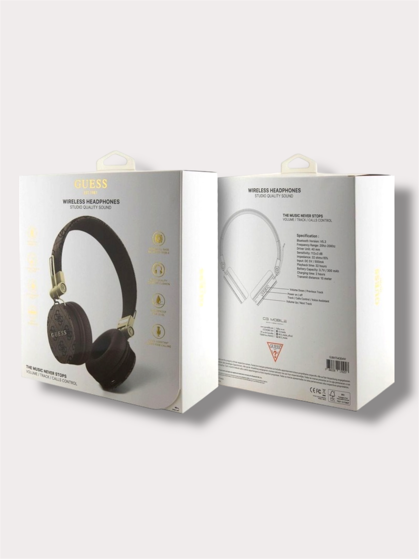 GUESS bluetooth слушалки с метално лого