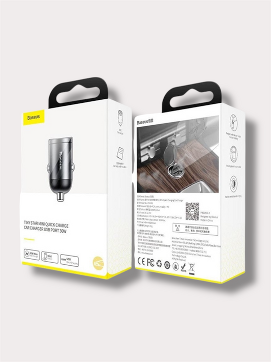 Зарядно у-во за кола BASEUS 12V 30W, USB-A