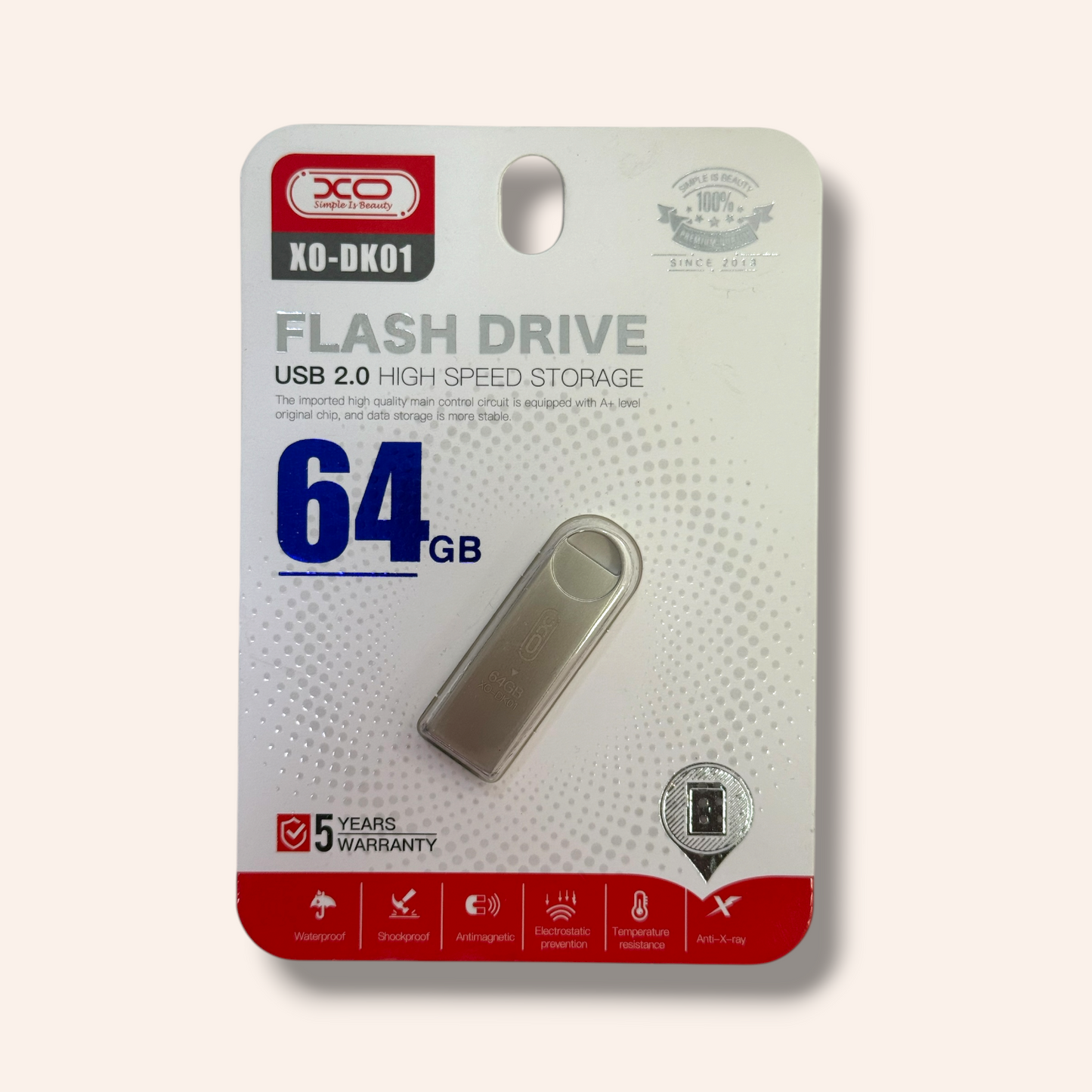 Флашка XO-DK01 64GB USB 2.0
