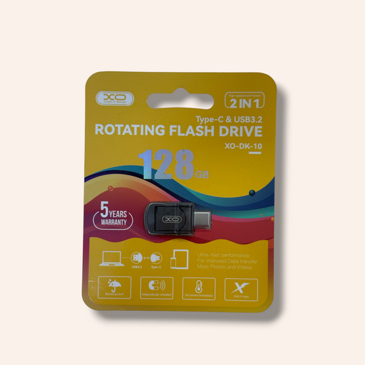 Флашка XO DK10 128GB, USB 3.2 +Type-C