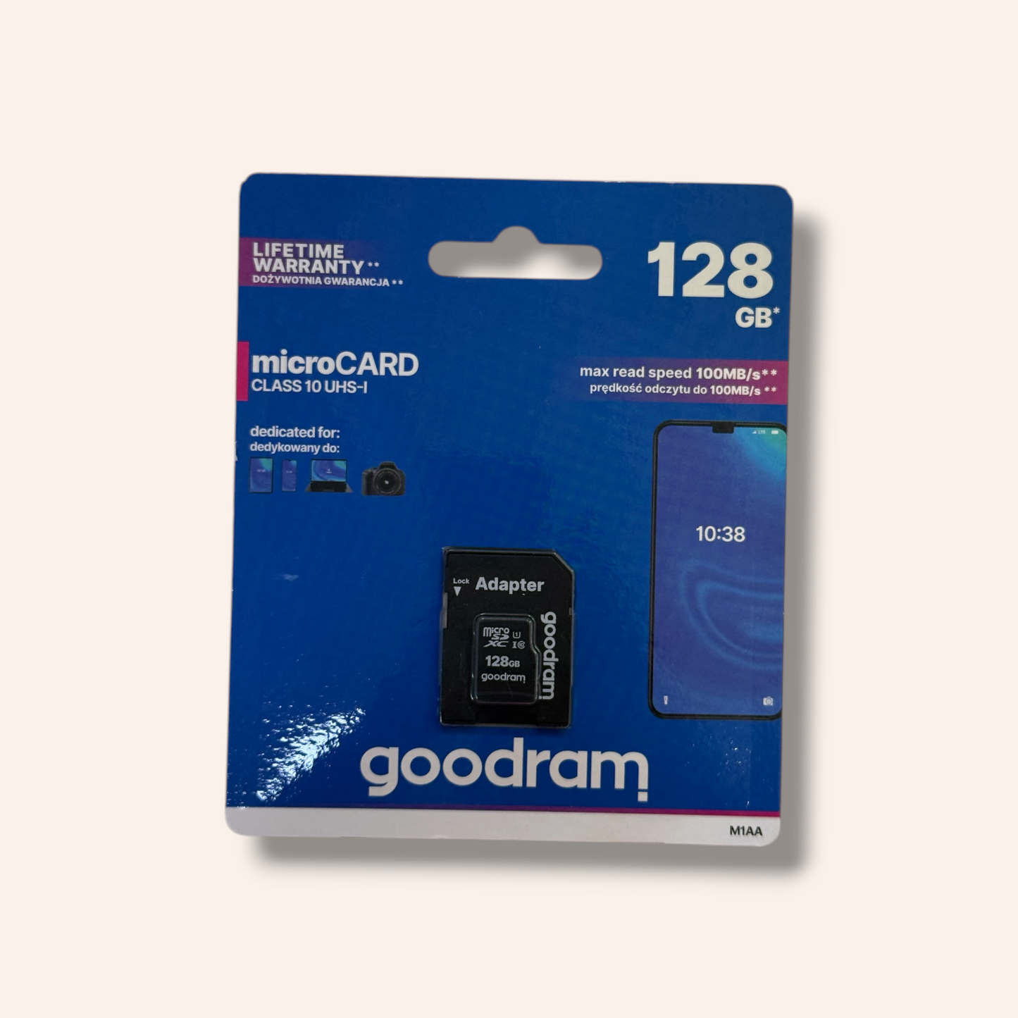 Micro SD карта 128GB + адаптер Goodram
