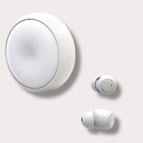 Безжични Bluetooth слушалки XO G1, Въртяща се кутия, Бели