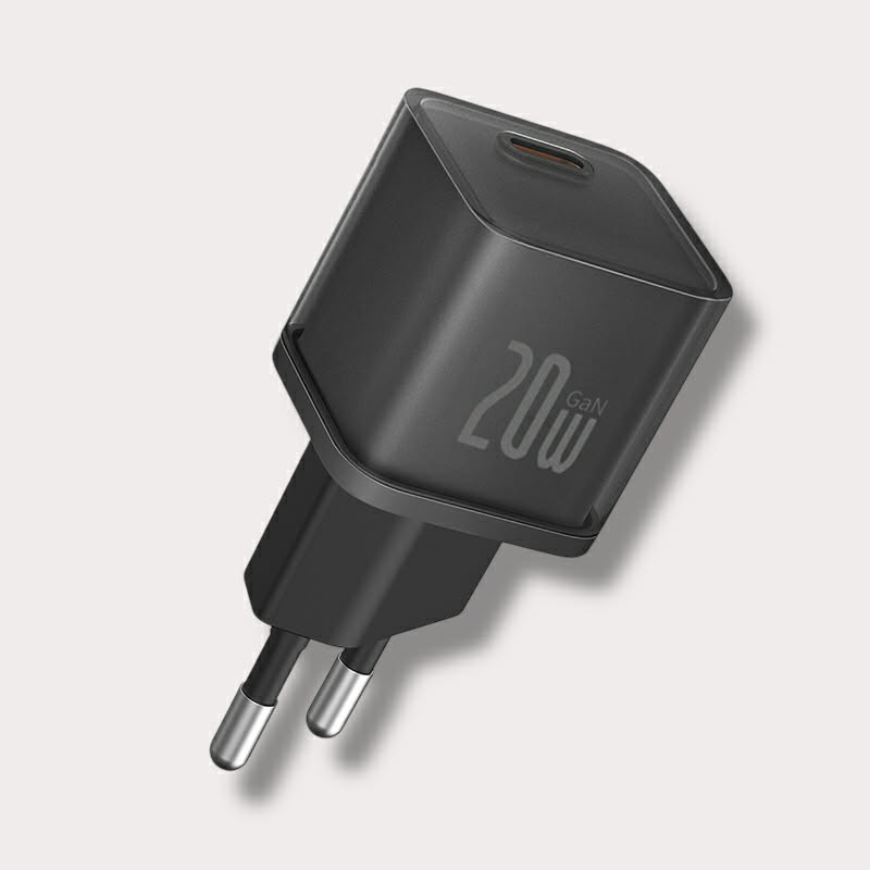 Адаптер Baseus 220V 20W, USB-C, GaN5s - Черен