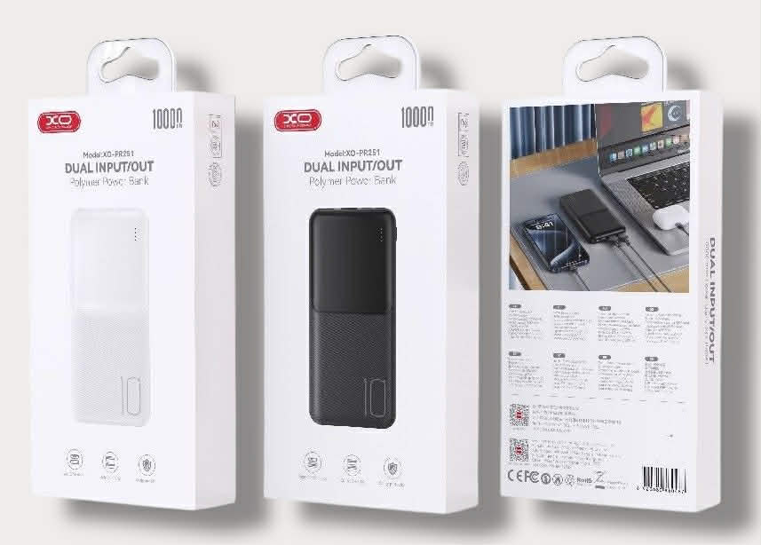 XO Power Bank 10000 mAh Черен