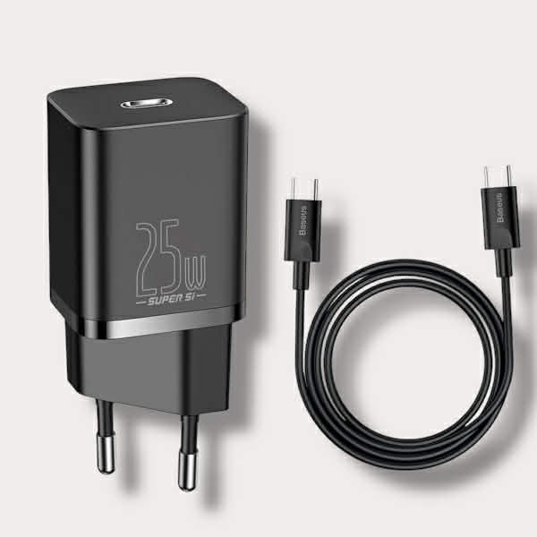 Зарядно за телефон Baseus 25W Power Adapter Type-C към кабел Type-C