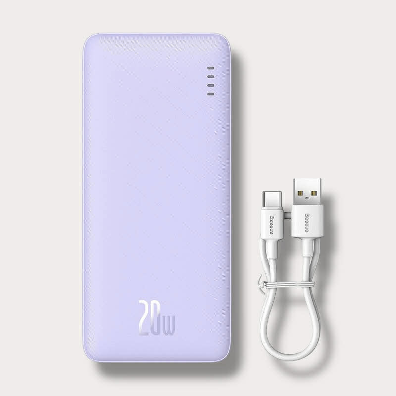 BASEUS Power Bank 20000 mAh 20W, A + C Airpow /лилав/