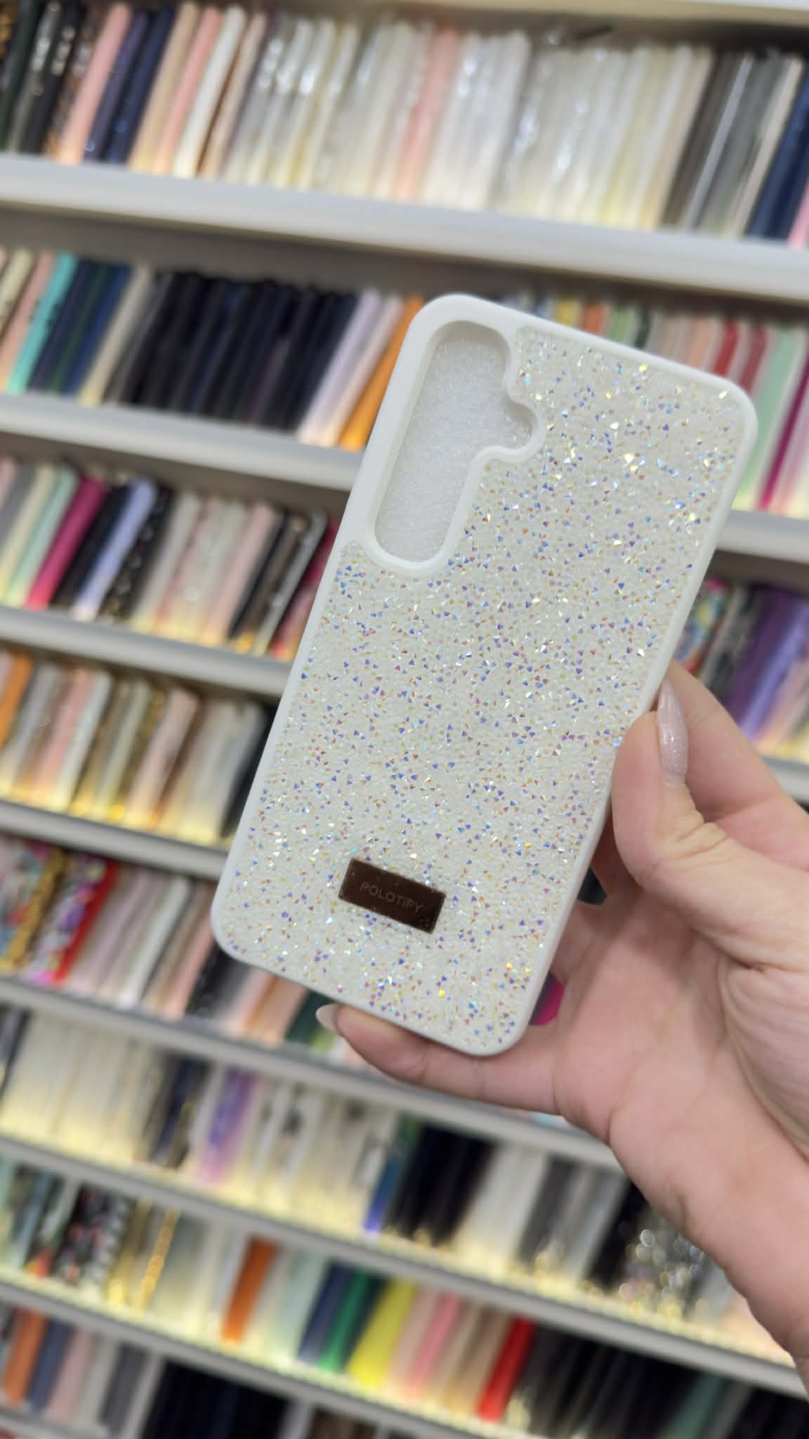 White Glitter Кейс