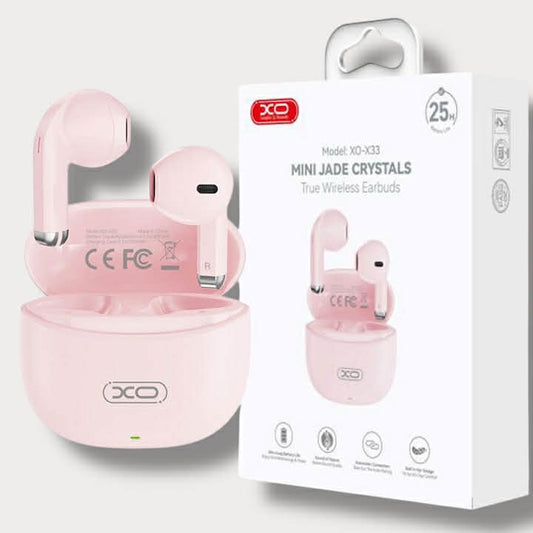 Безжични слушалки, XO-X33 Mini Jade Crystals - Розов