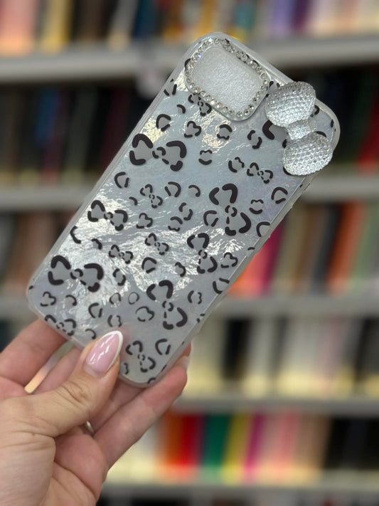 Silver Leopard Bow Кейс